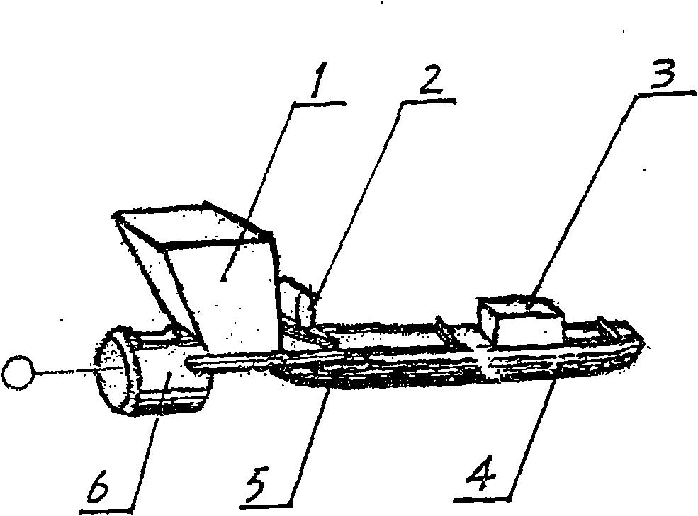 Construction machine for casting underdrain on site by cement