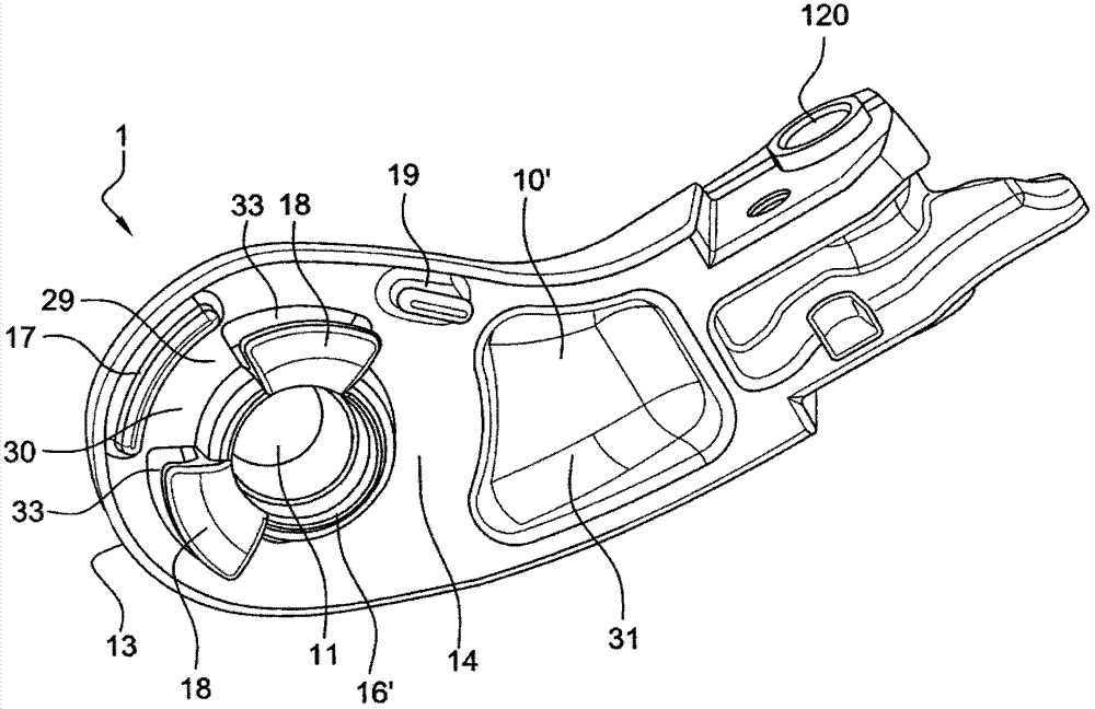 Device for retaining a pipe, notably for windscreen washer liquid