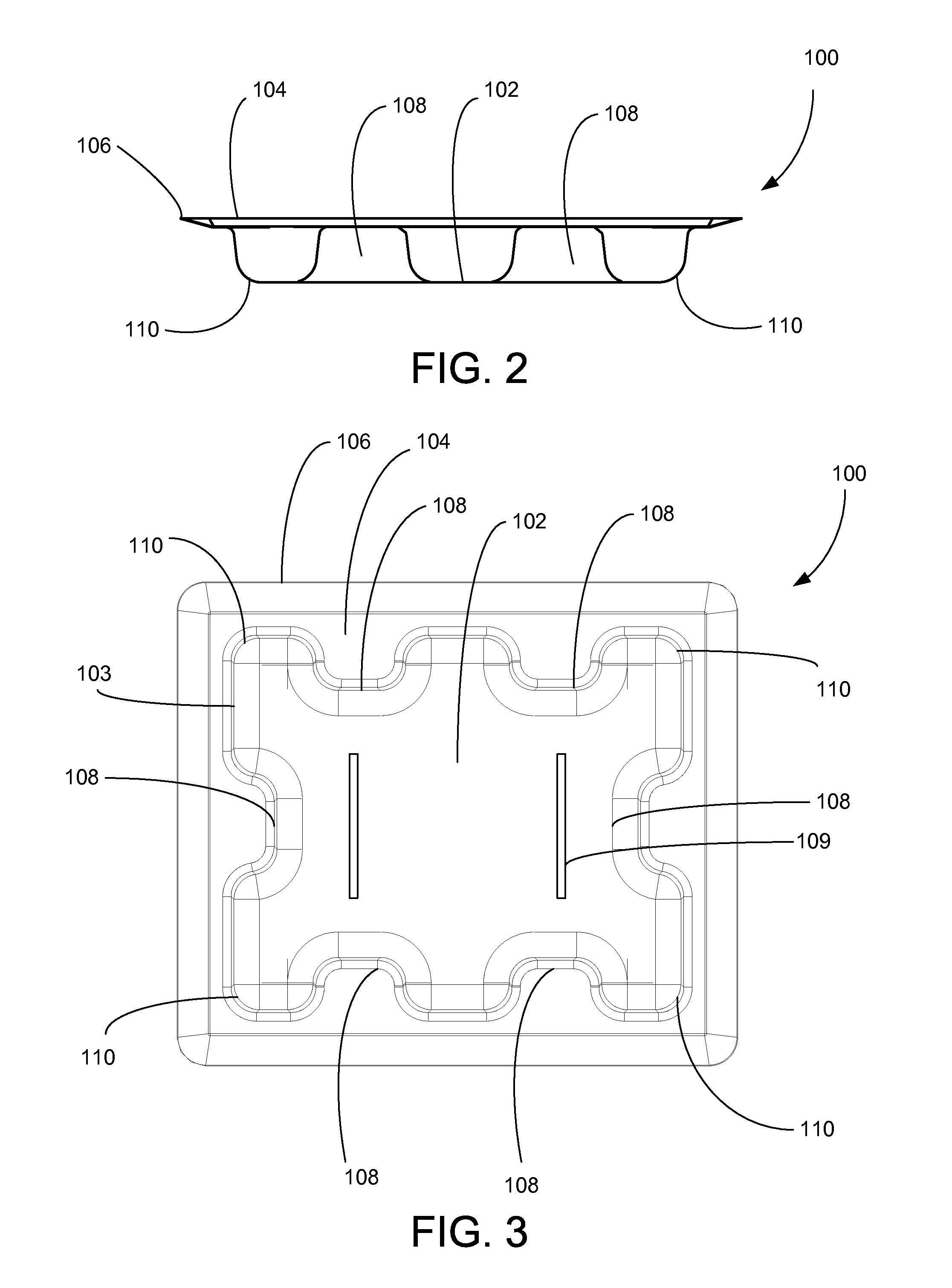 Stabilized load tray