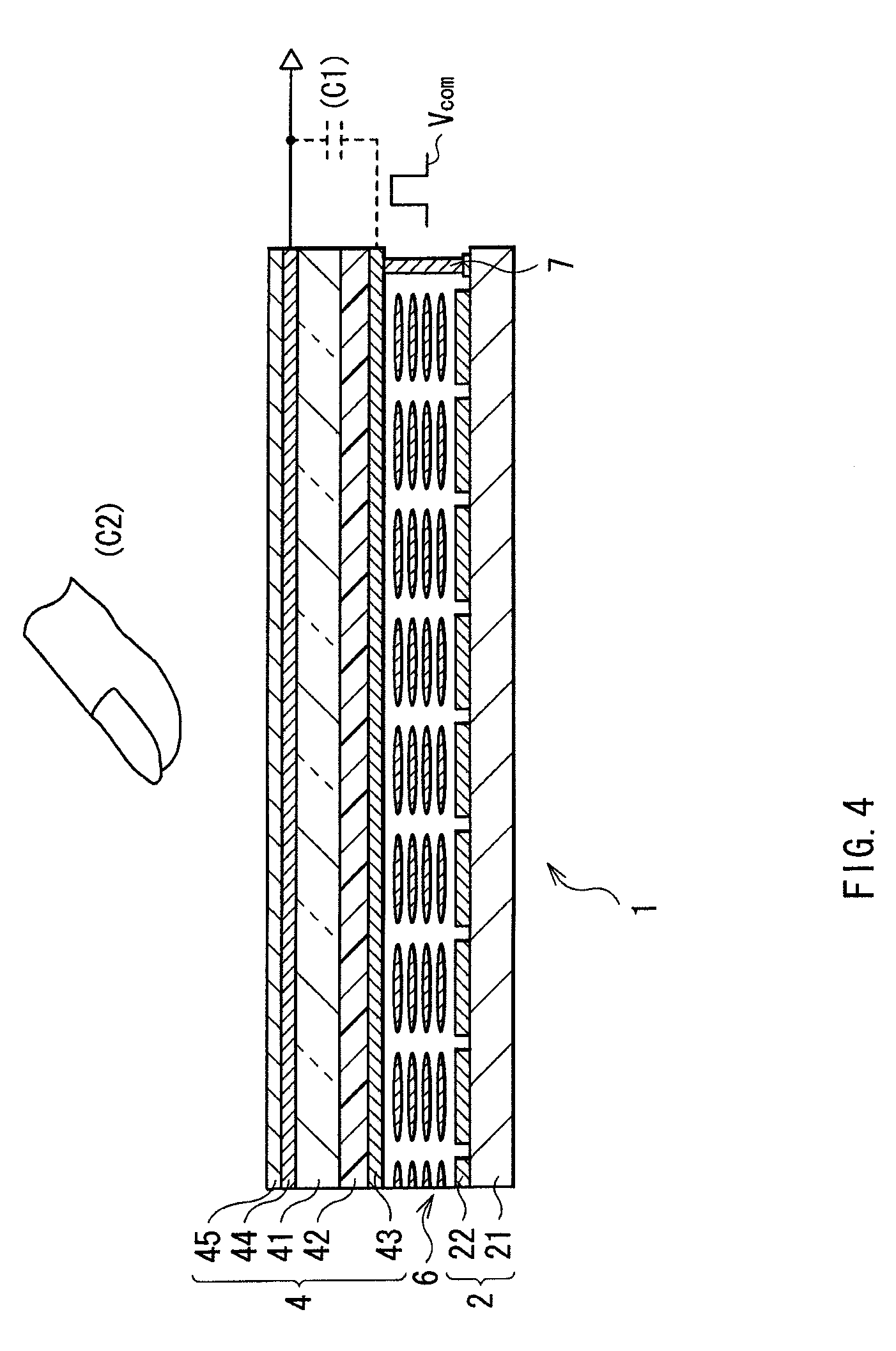 Touch sensor, display and electronic unit