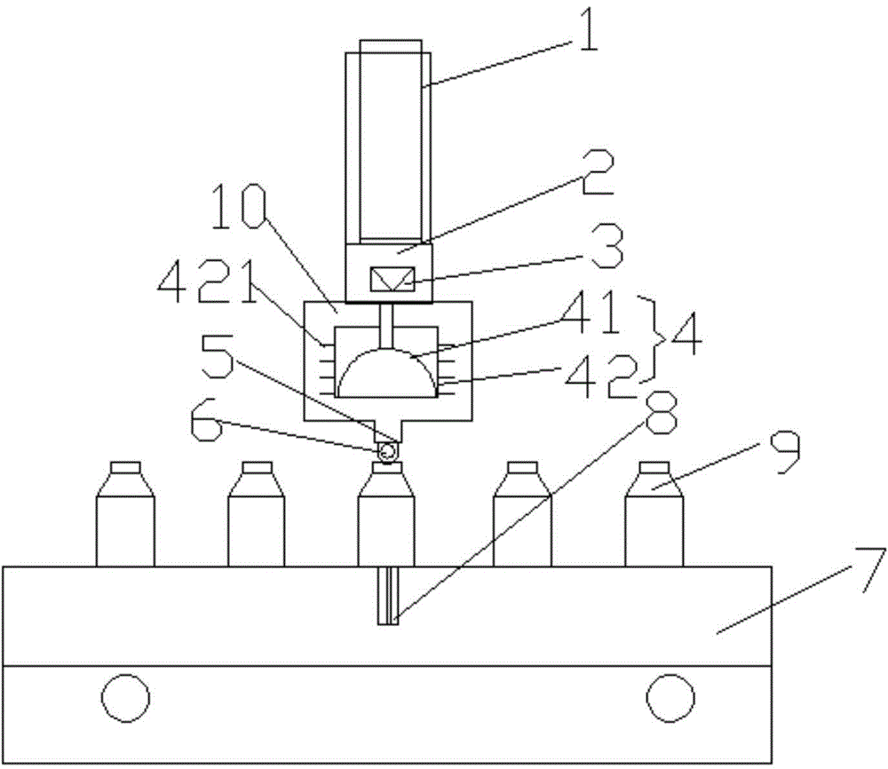 Device for subpacking chemical reagent for metal surface treatment
