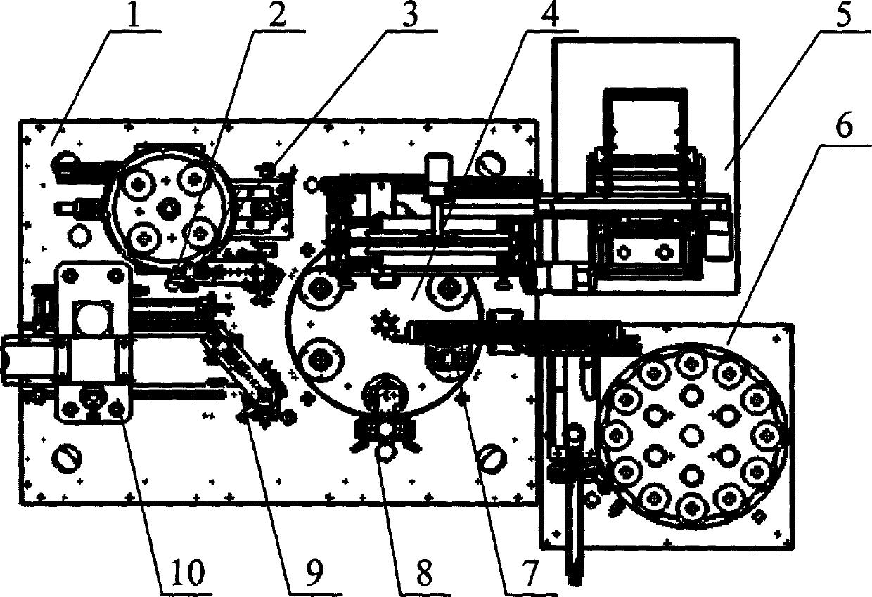 Rotary disk type full-automatic bearing assembly machine