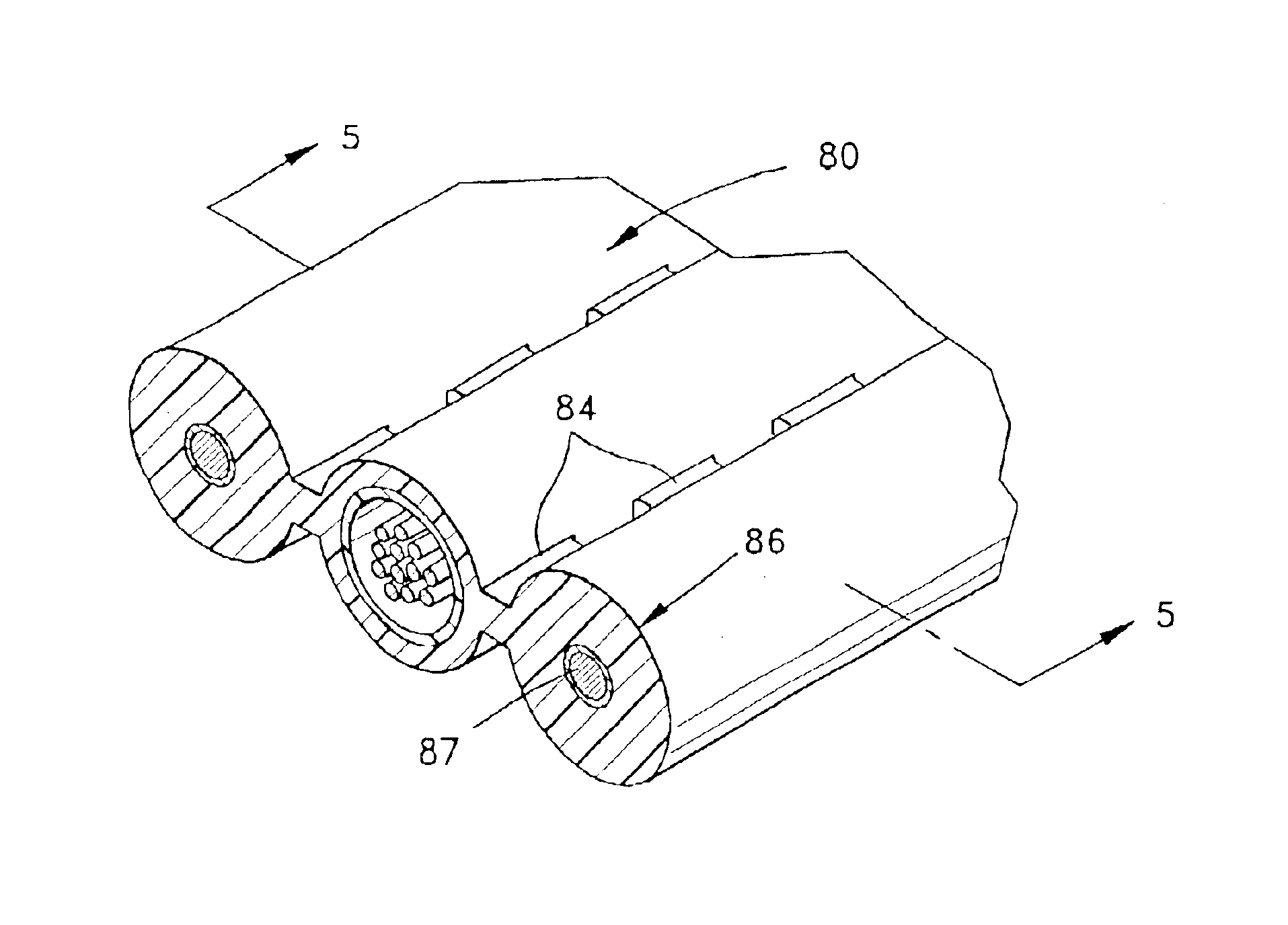 Self-supporting cables and an apparatus and methods for making the same