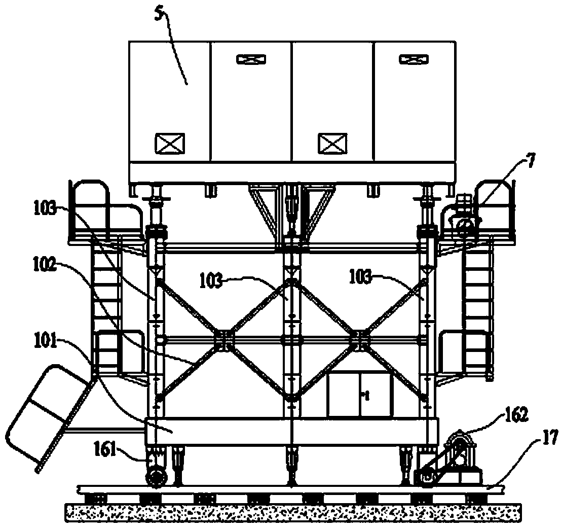 Lining method for tunnel emergency turnout strips and tunnel-lining trolley
