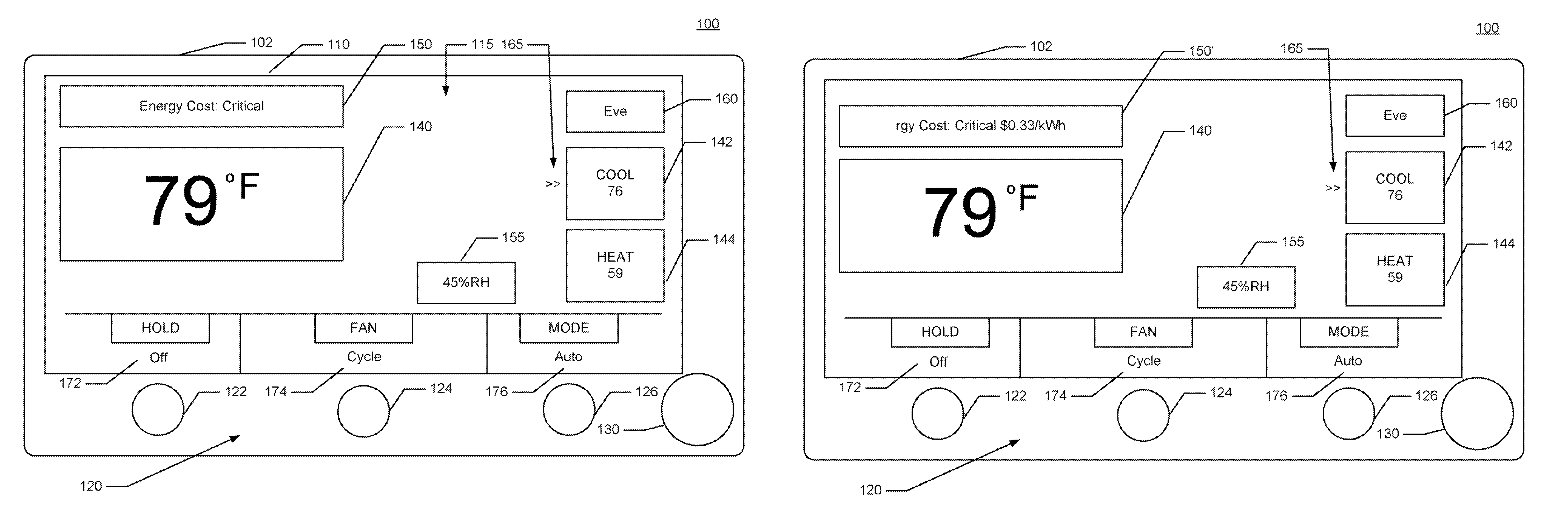 Intelligent thermostat device with automatic adaptable energy conservation based on real-time energy pricing