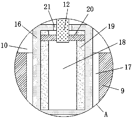 Sewage treatment device with shock absorption function