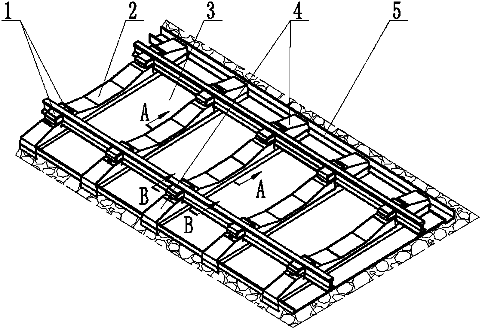 Track bed ice-melting water-draining protection device