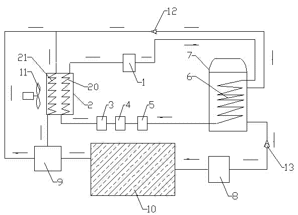 Energy-saving and frost-proof air-source heat pump system