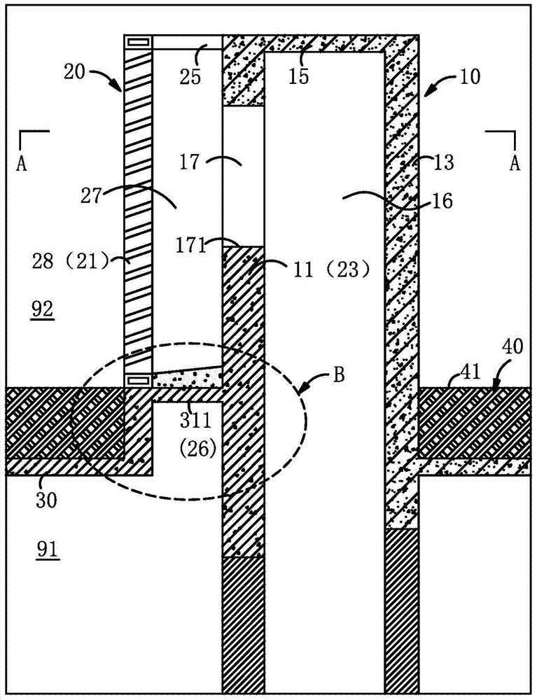 Ventilation shaft structure with rain-proof louvers