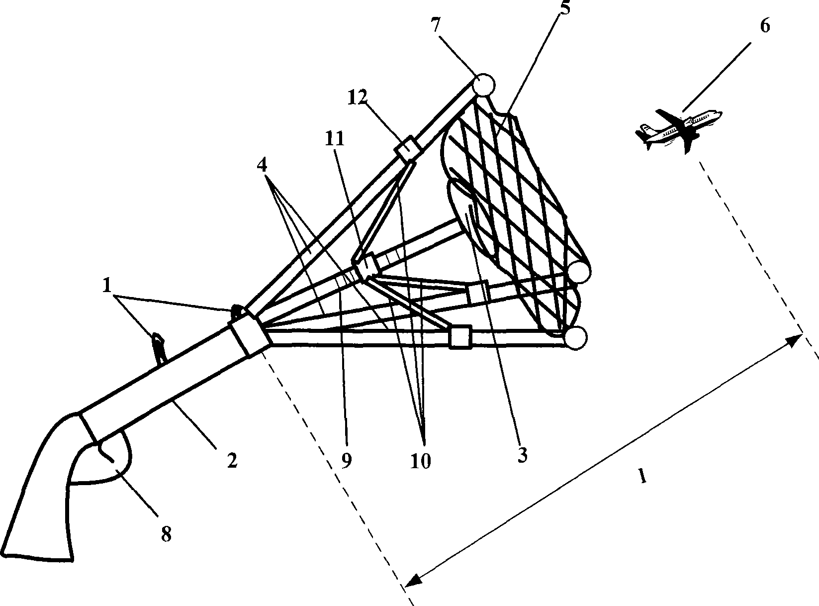 Aeromodelling interception method and device