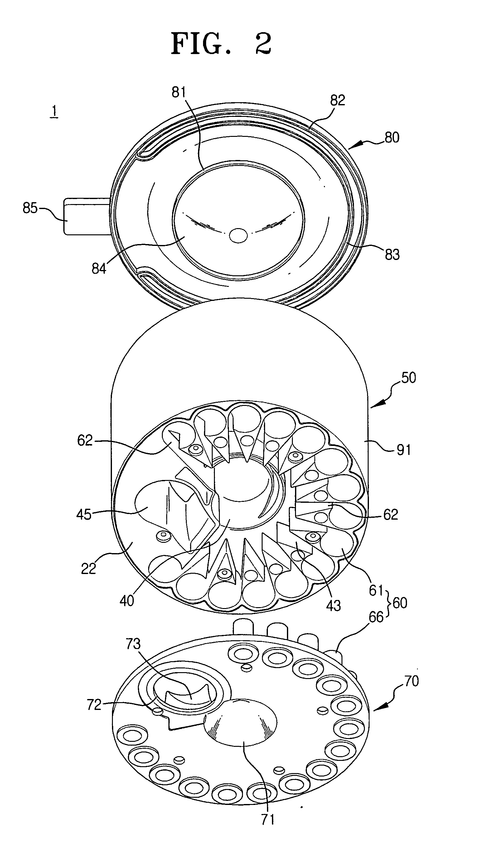 Multi-cyclone dust collector for vacuum cleaner and dust collecting method