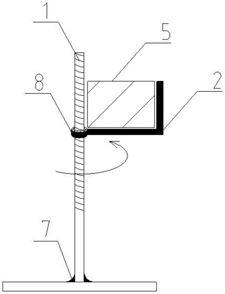 A special turnable support device for hanging formwork and its construction method
