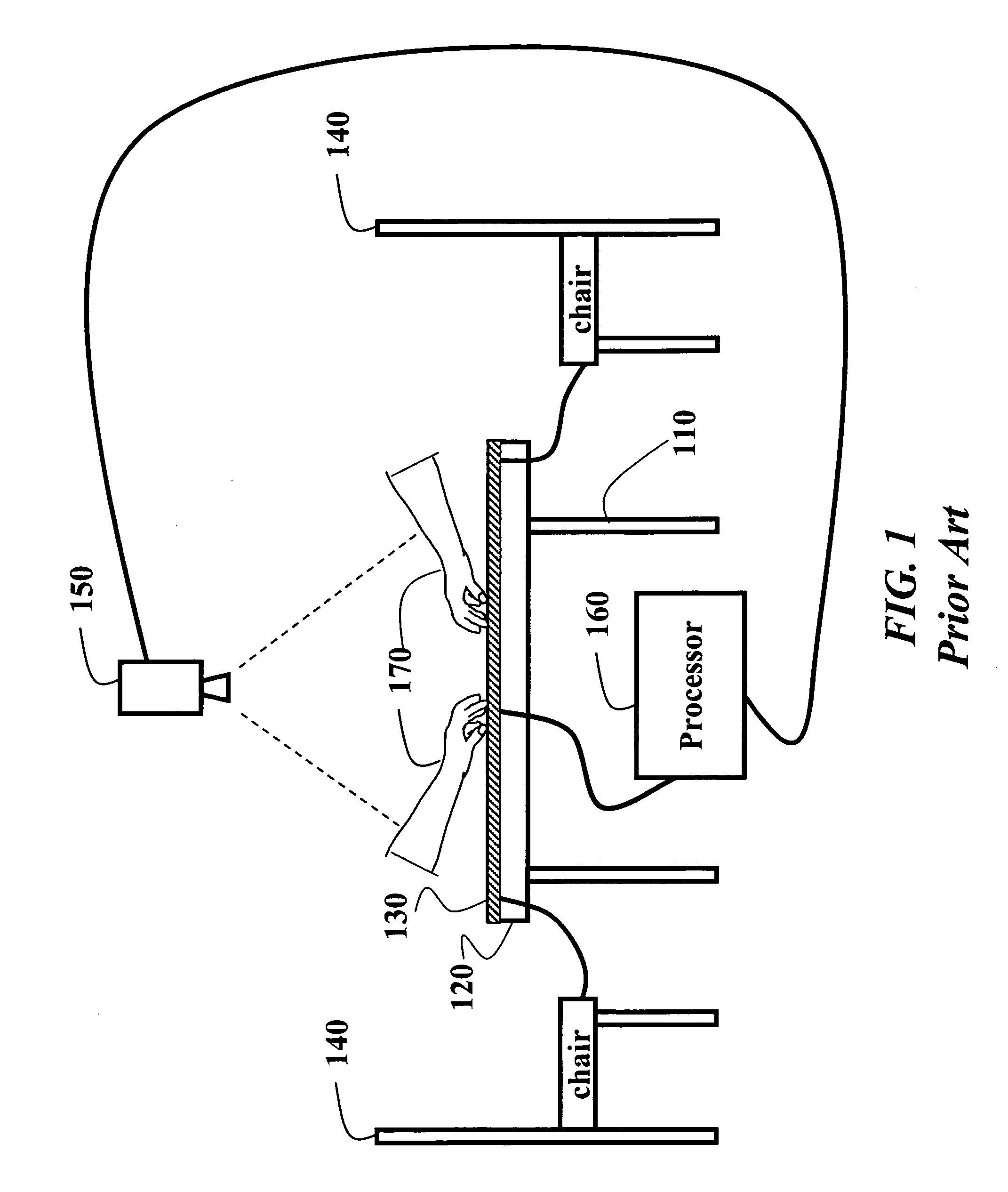 Inverted direct touch sensitive input devices