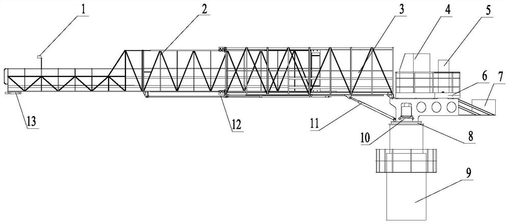 Steel-aluminum structure fused four-degree-of-freedom economical active compensation gangway ladder