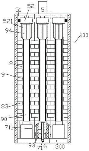 An exhaust gas treatment device with controllable intake air