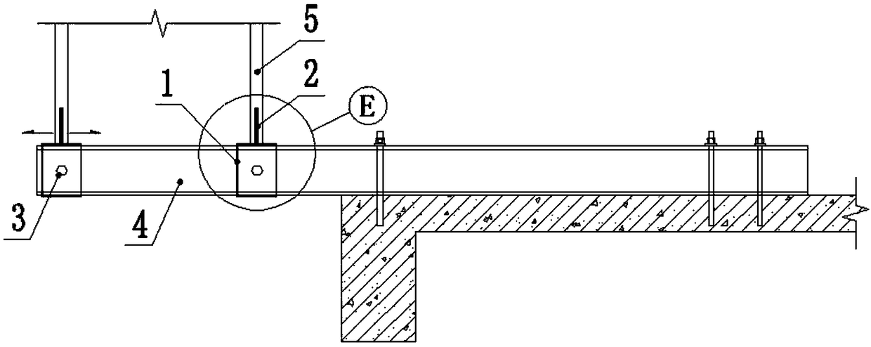 Vertical rod supporting seat movably adjusted on overhung I-shaped steel and construction method of vertical rod supporting seat