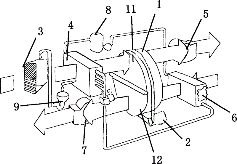 Novel ventilation energy-saving heat pump rotary dehumidifier