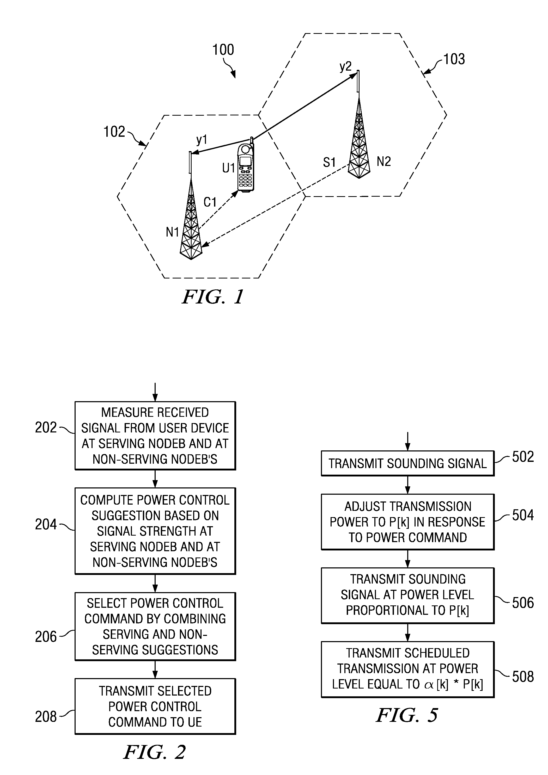 Power Settings for the Sounding Reference signal and the Scheduled Transmission in Multi-Channel Scheduled Systems