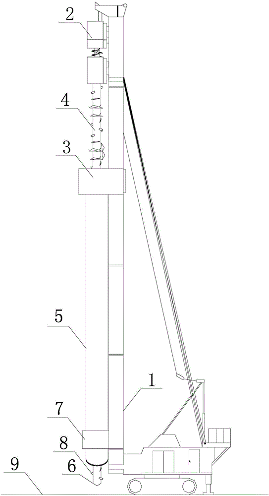 Pile forming operation method for protection barrel type cement soil mixing pile
