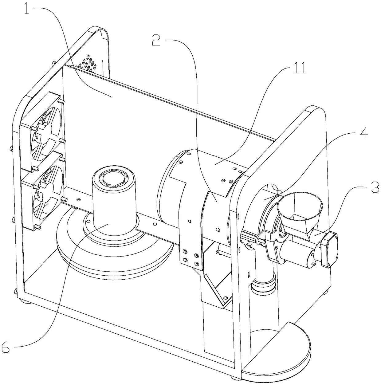 Small ultrafine grinder with self-cleaning mechanism