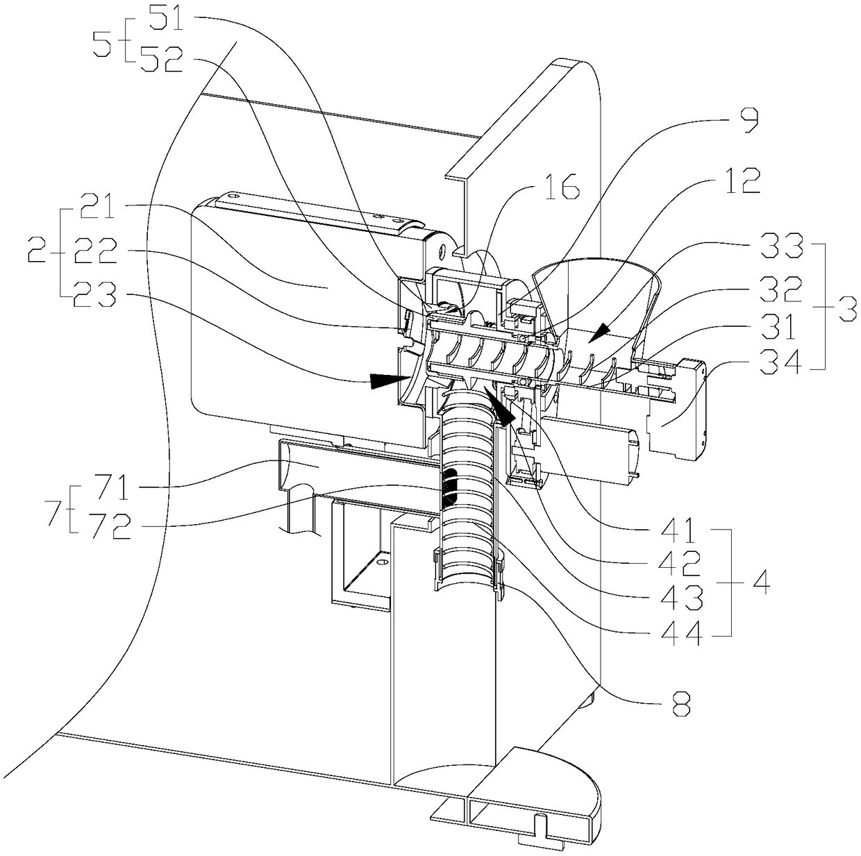 Small ultrafine grinder with self-cleaning mechanism