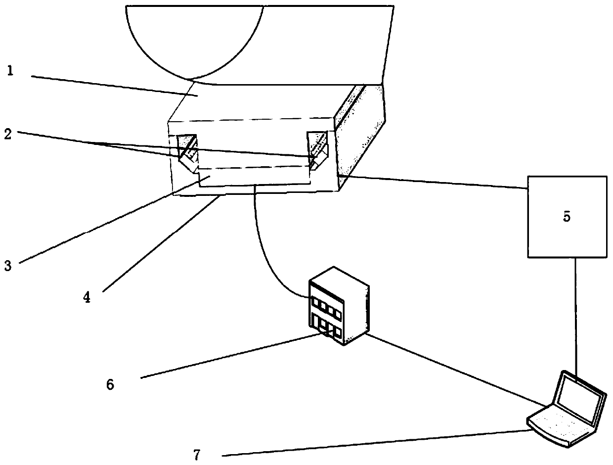 Photoacoustic intensity anti-counterfeiting identification device and method based on linear array type mini LED