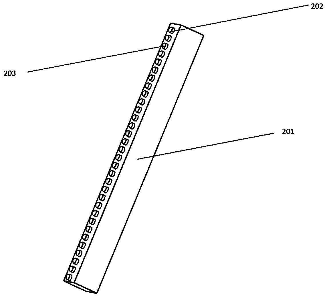 Photoacoustic intensity anti-counterfeiting identification device and method based on linear array type mini LED