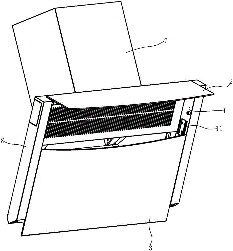 Extractor hood panel structure