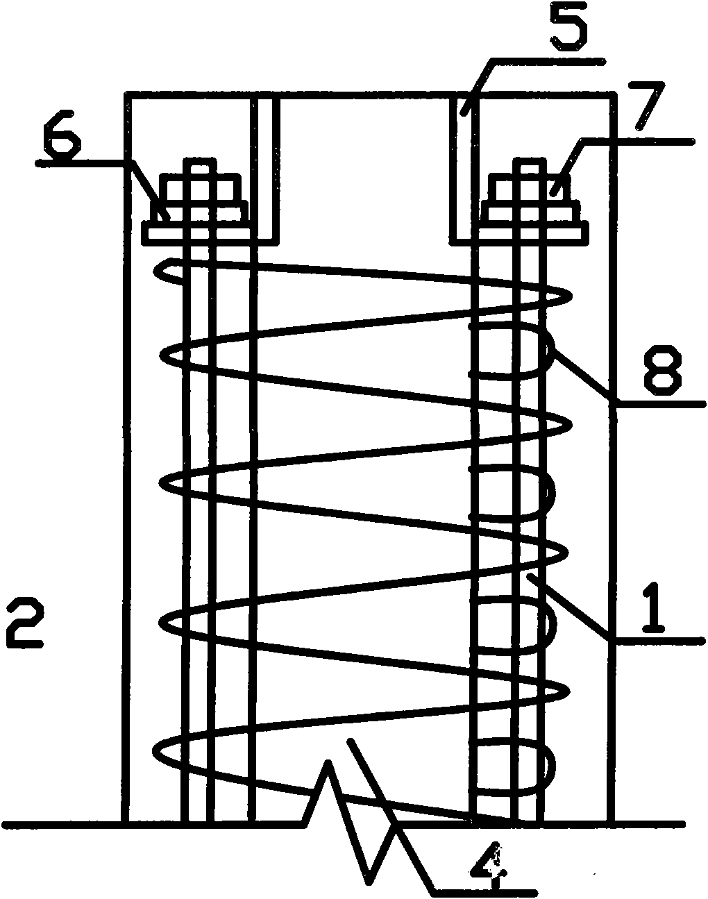 Construction method for reinforced concrete column