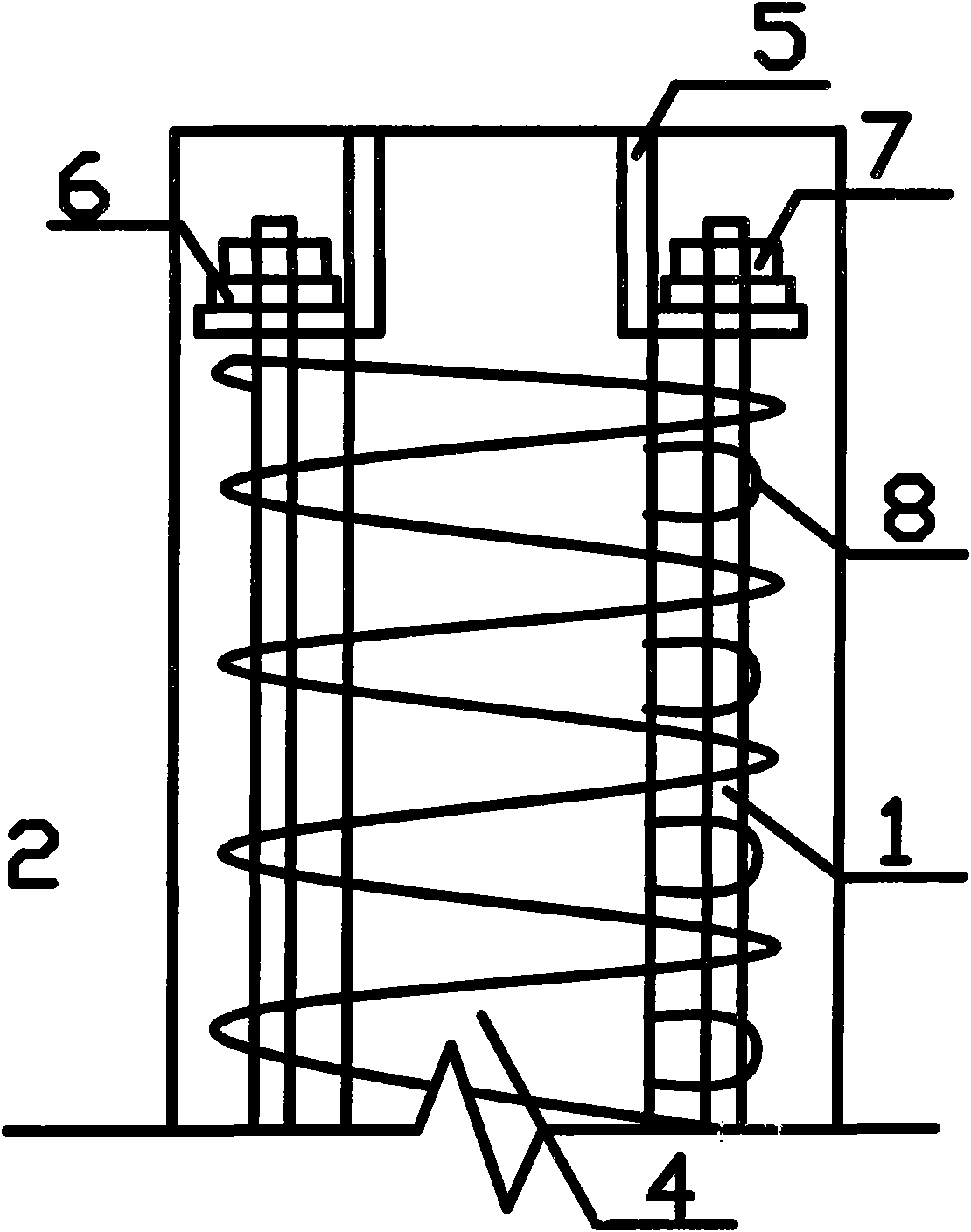 Construction method for reinforced concrete column