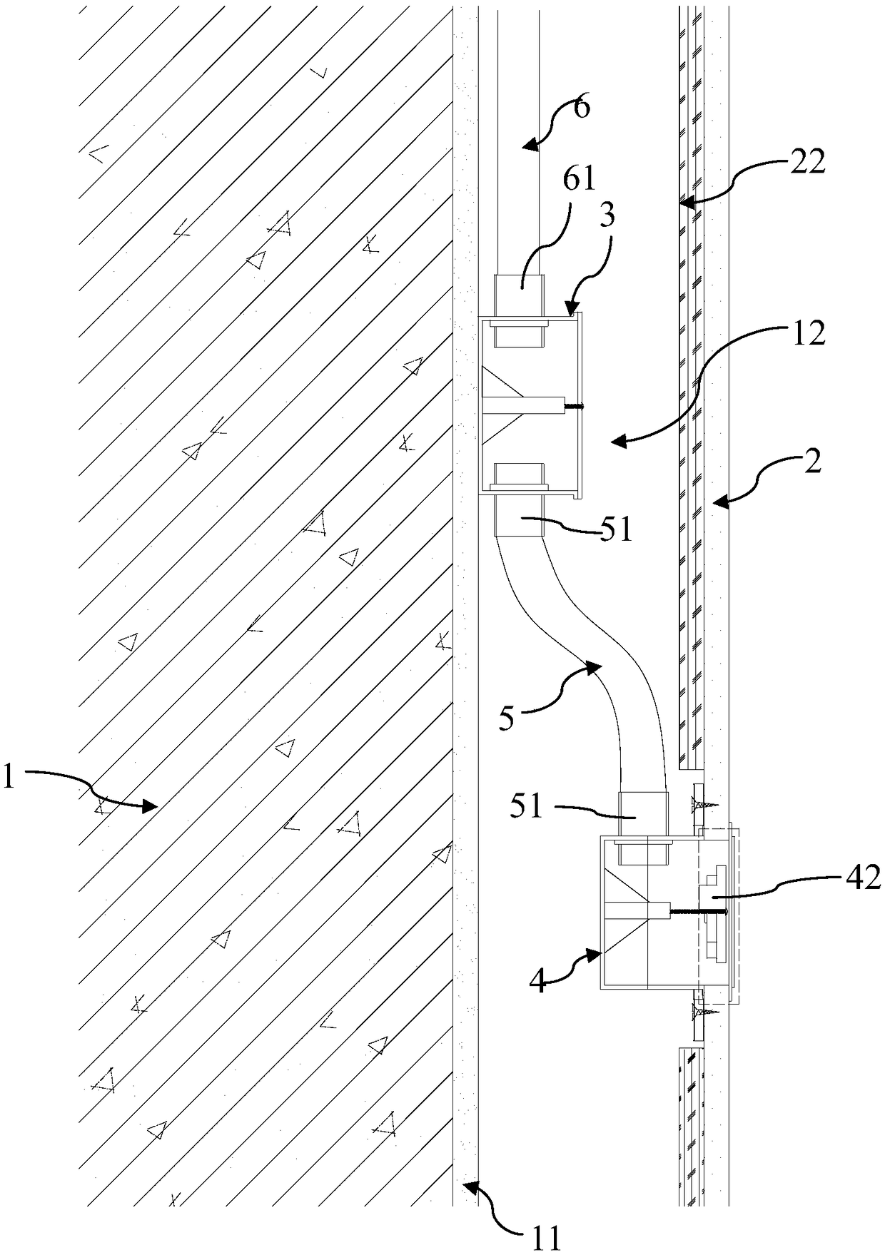 Bottom box installation structure and assembly method thereof