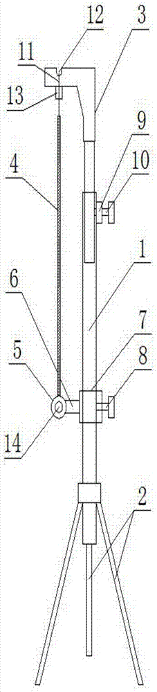 Operating method of portable projection curtain support