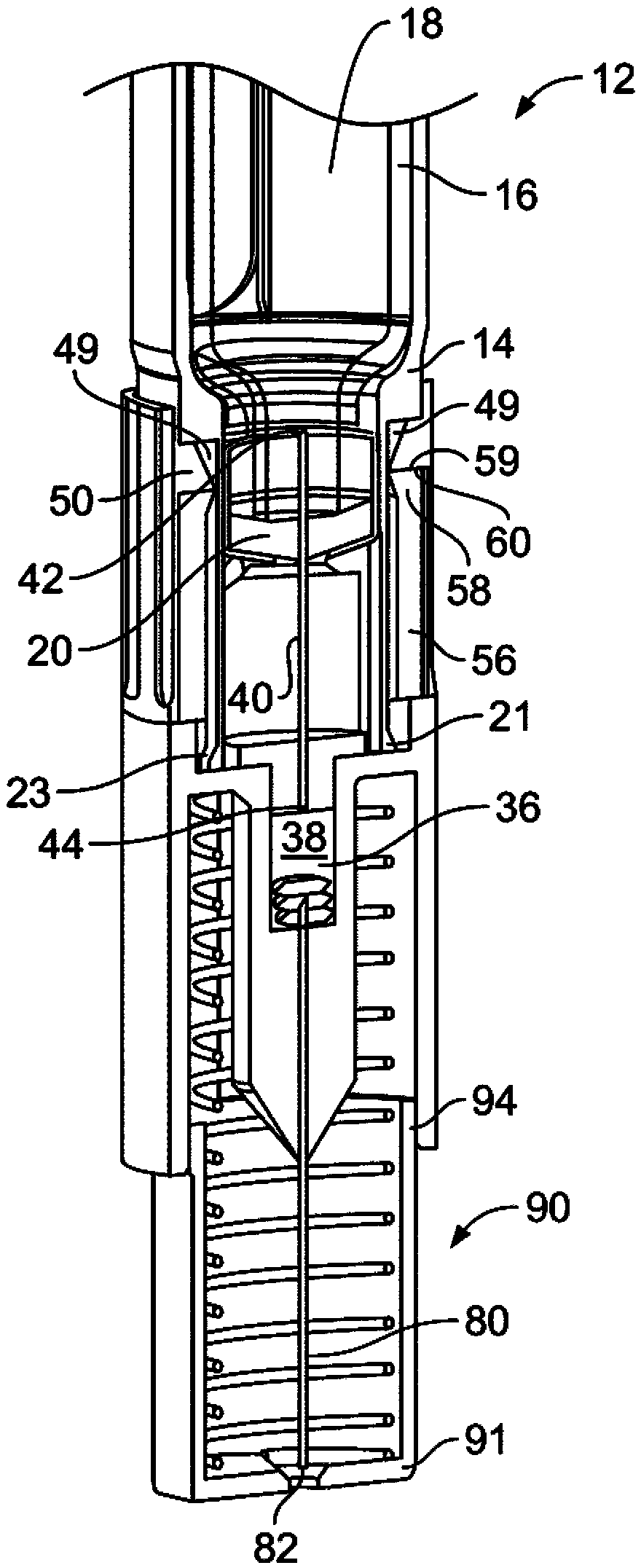 Medicated module with interlock