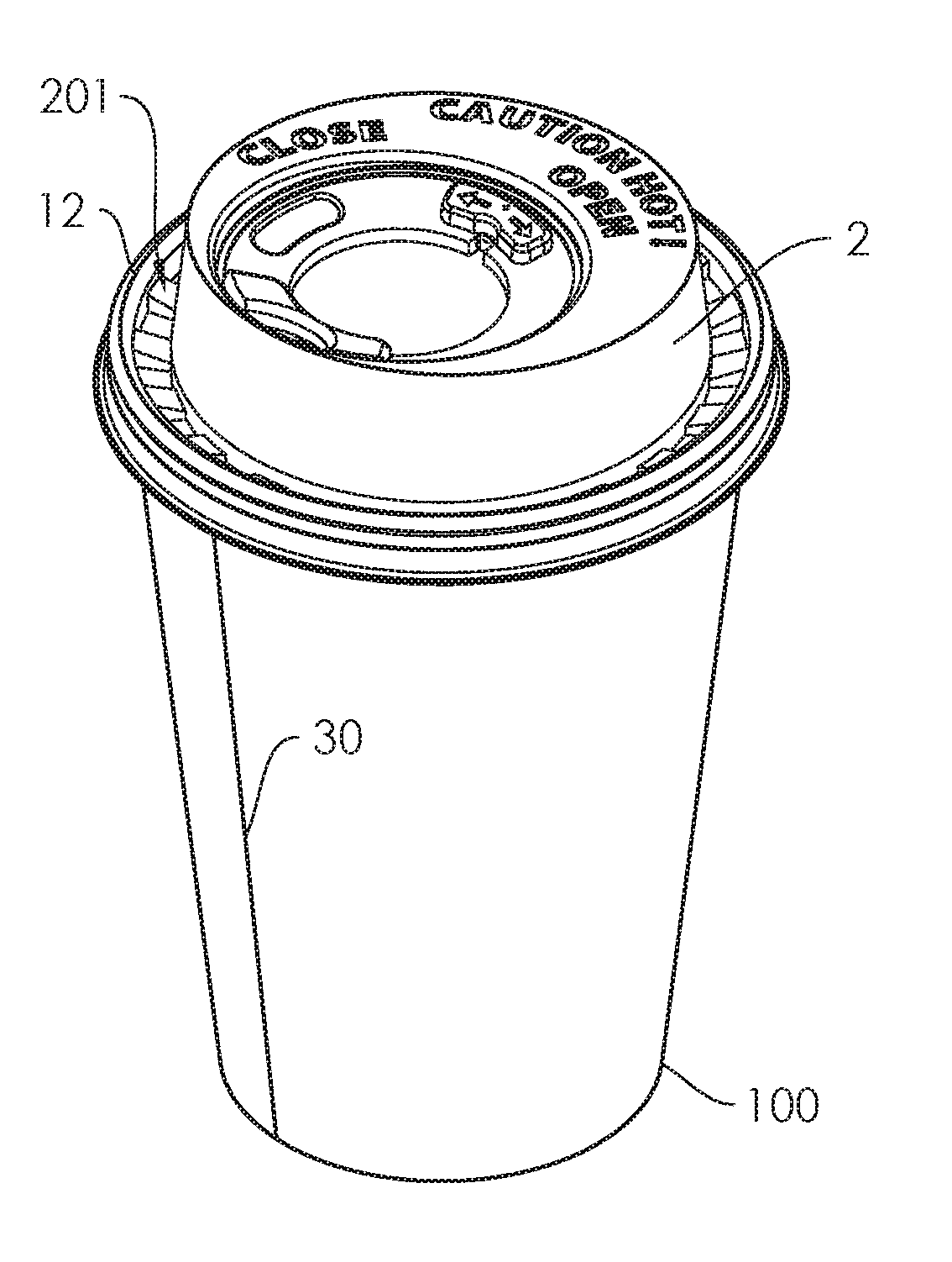 Locking Lid and Container Assembly with Manufacturing Method