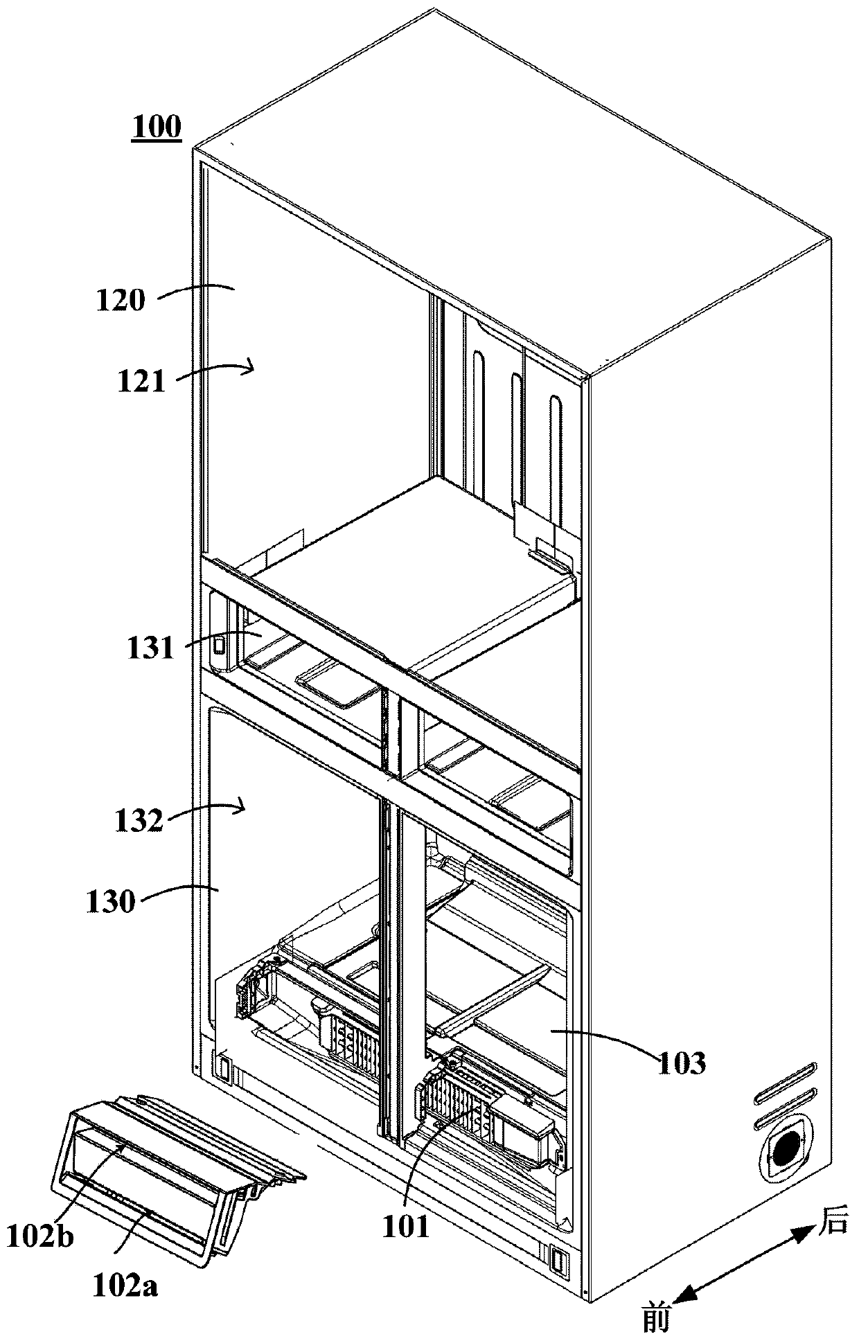 Refrigerator with improved evaporator mounting structure