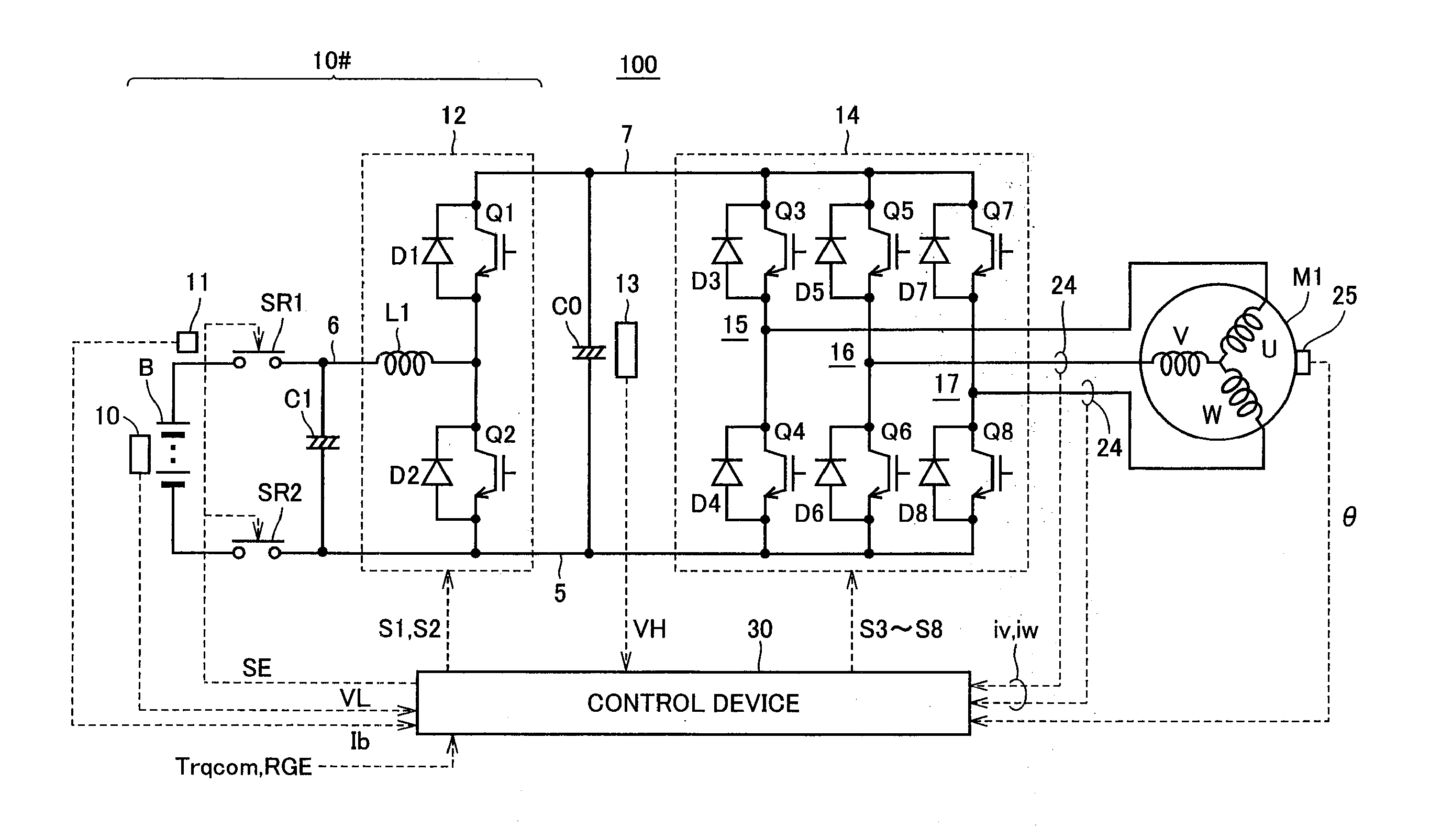 Control device for ac motor
