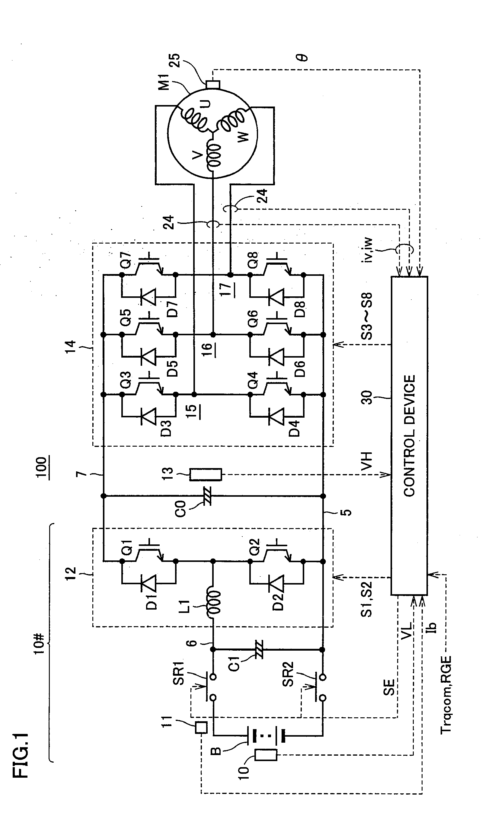 Control device for ac motor