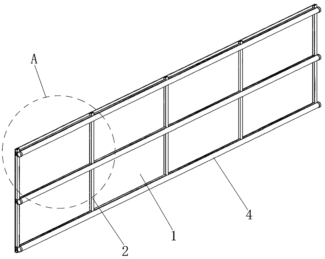 Space-based Radar Foldable and Expandable Antenna Reflector Folding Structure
