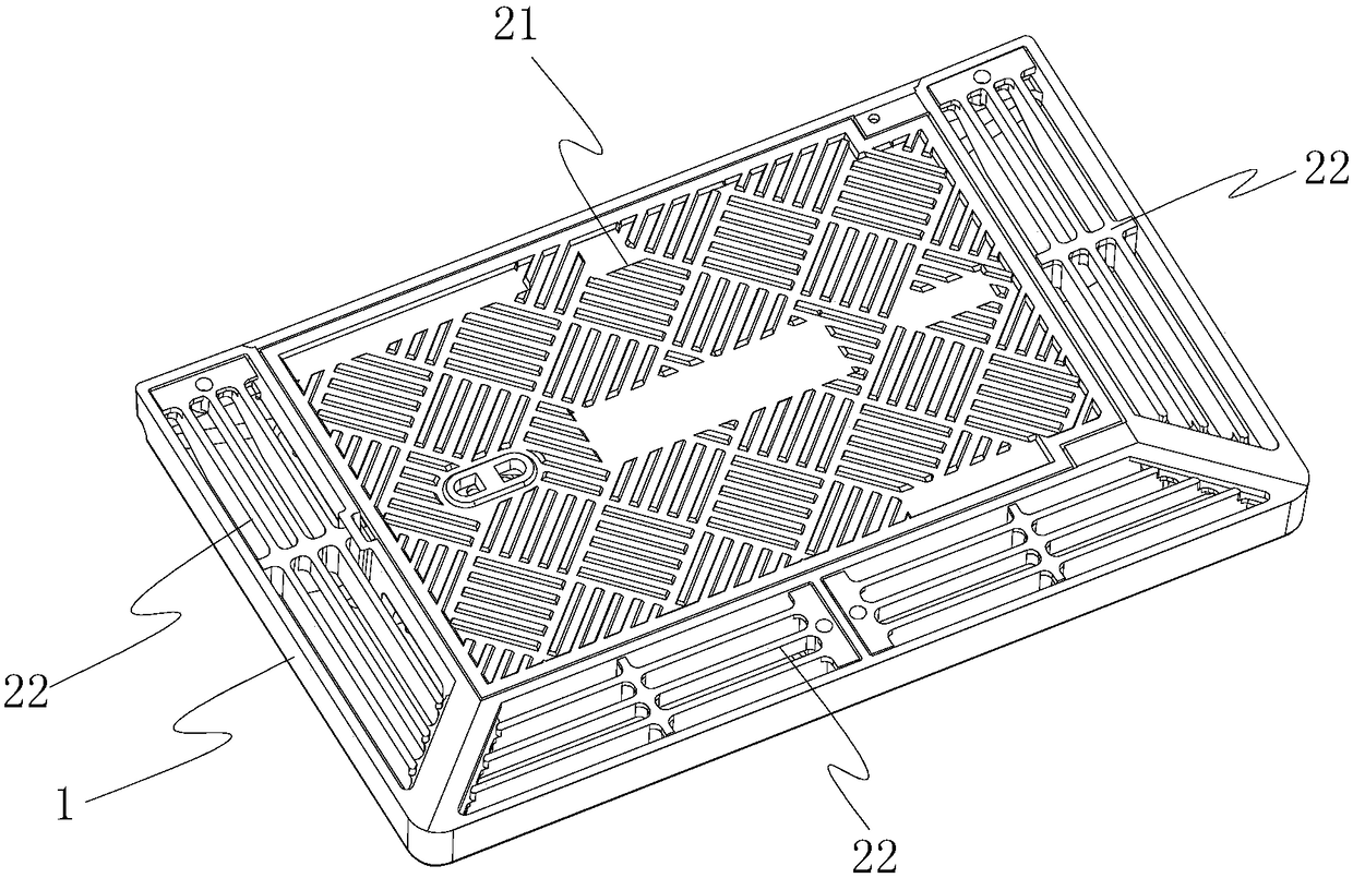 Odor-prevention gutter inlet grate with filter structure