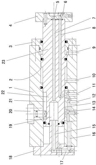 Piston rod supply oil supply pressure cylinder