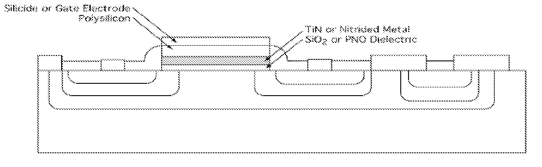 Methods of fabricating field effect transistors including titanium nitride gates over partially nitrided oxide and devices so fabricated