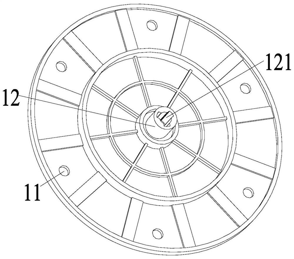 Turntable transmission structure of electric mop