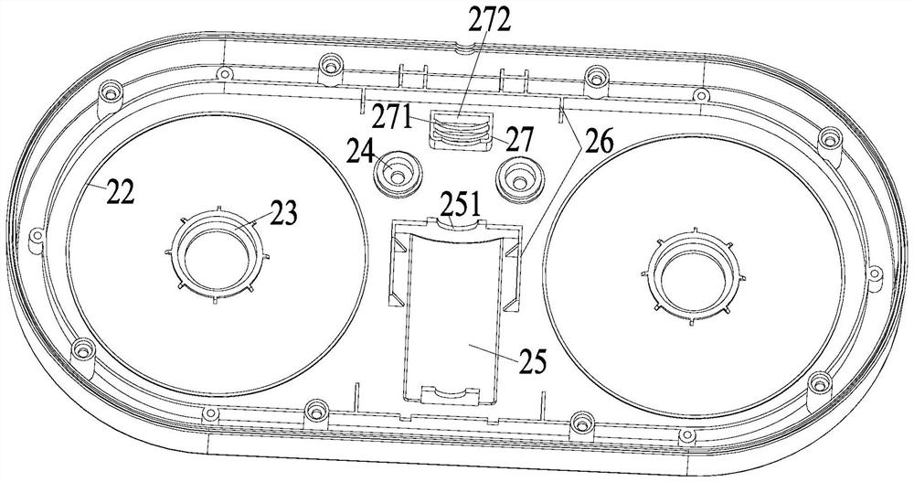 Turntable transmission structure of electric mop