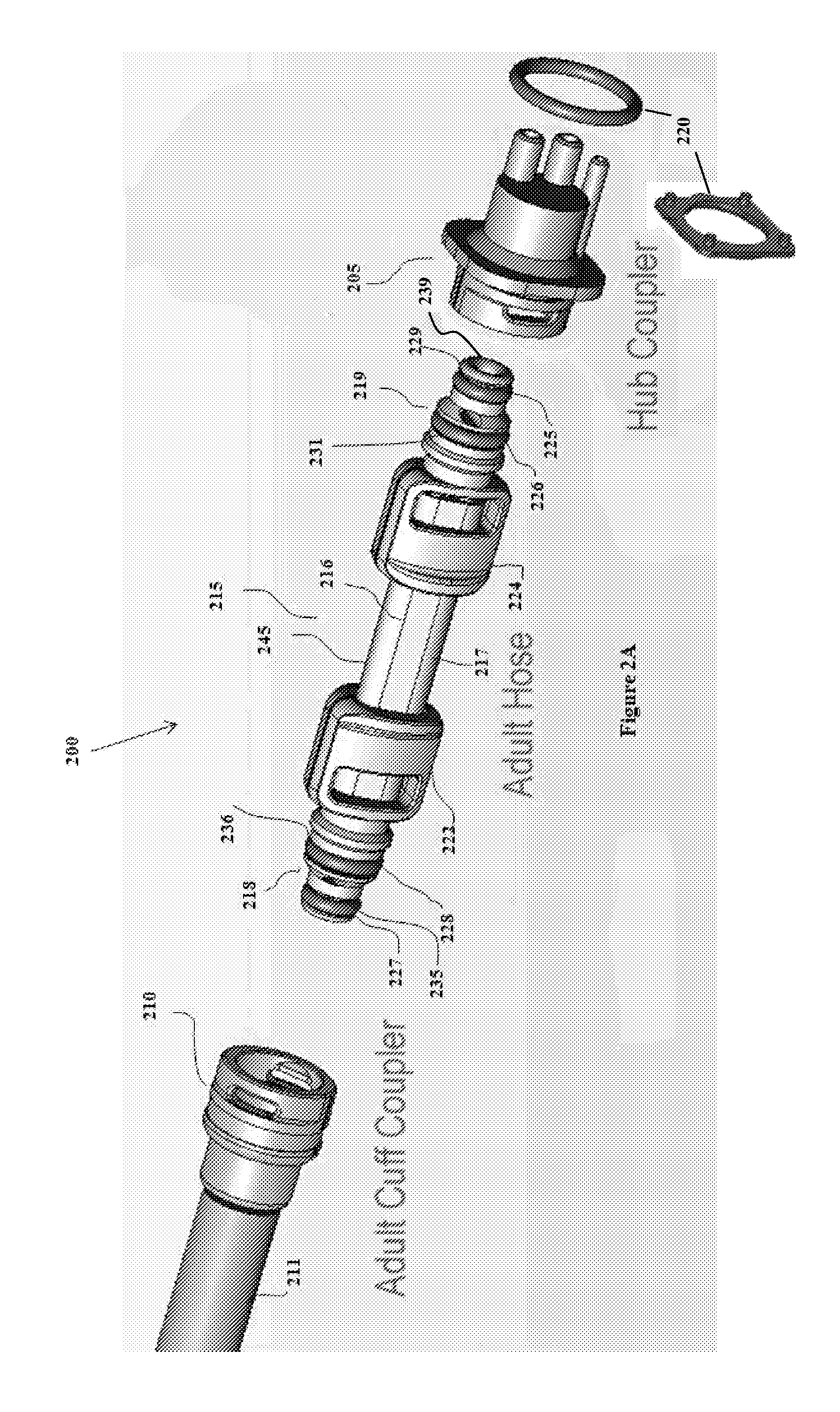 Air-Tight Push-In and Pull-Out Connector System with Positive Latching