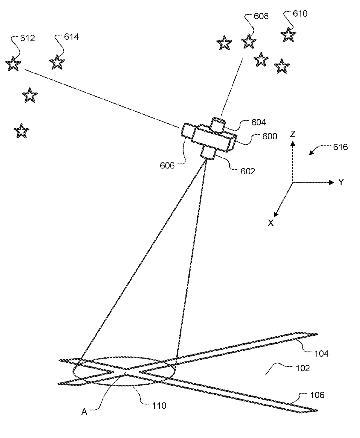 Star Tracker-Aided Airborne or Spacecraft Terrestrial Landmark Navigation System
