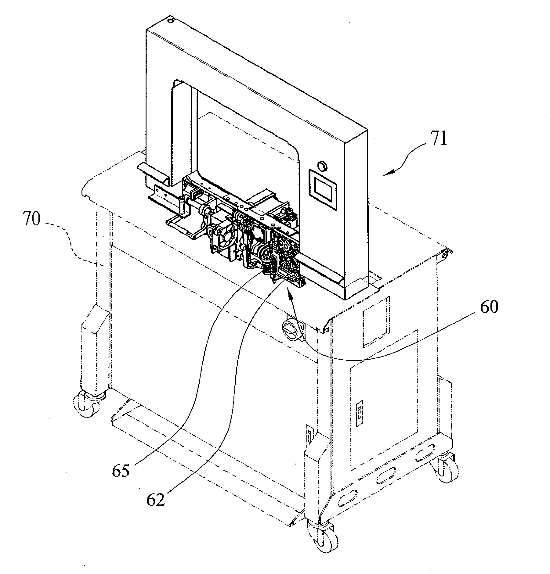 Reverse Tension Mechanism for a Strapping Machine