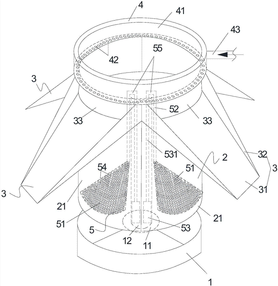 Comprehensive deep-fry discharge implementation method