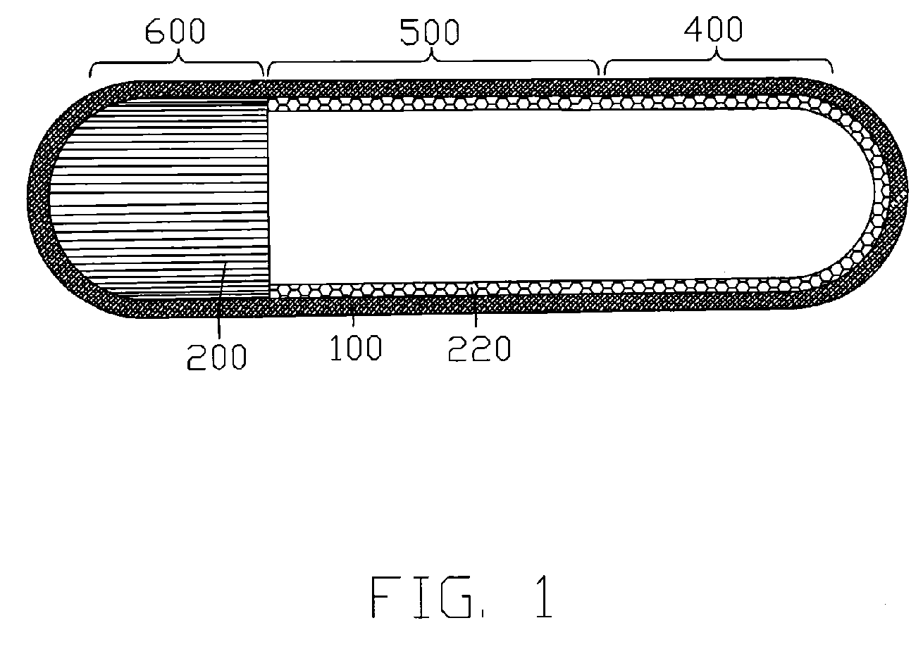 Heat pipe with composite capillary wick structure