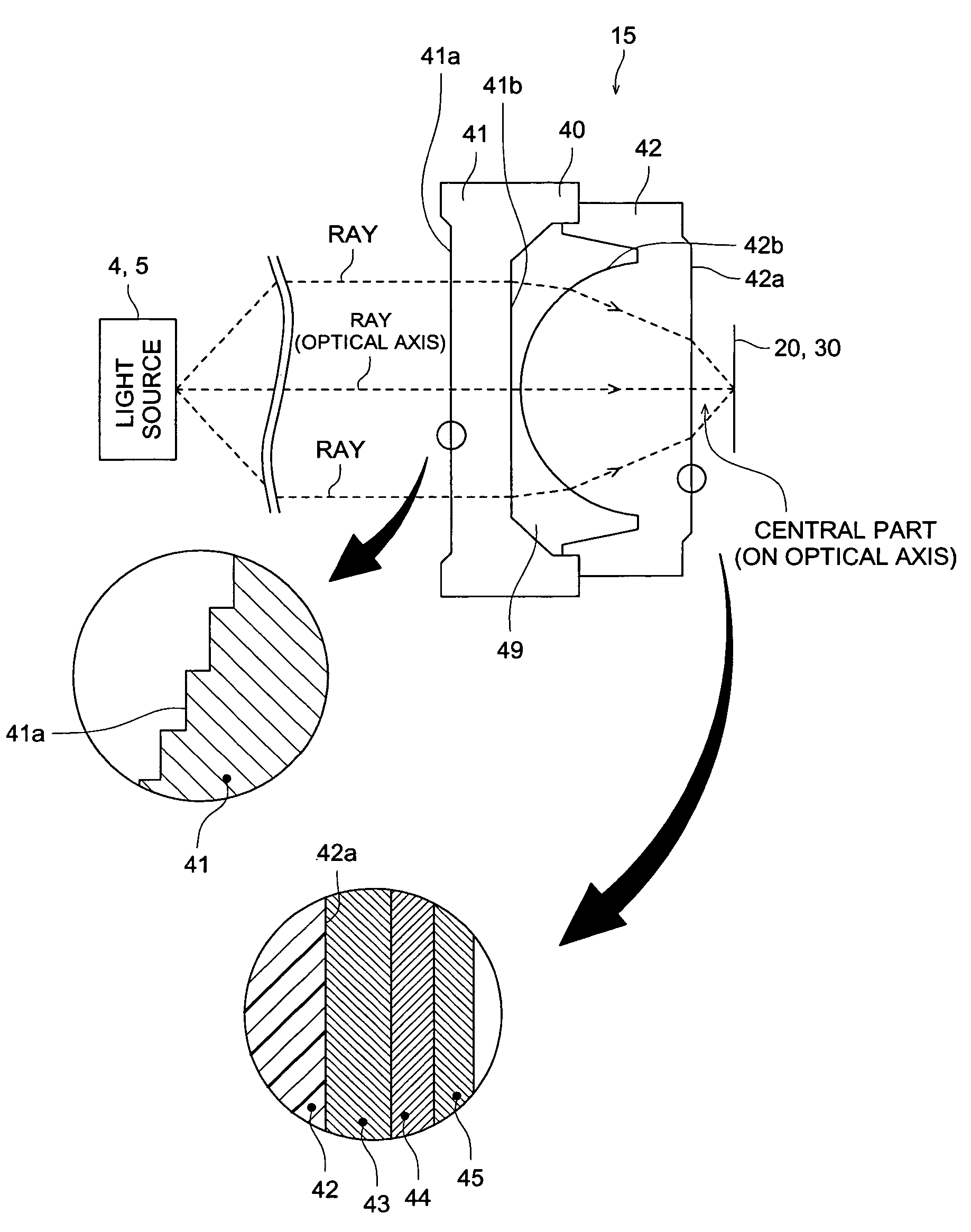 Objective lens and optical pickup apparatus