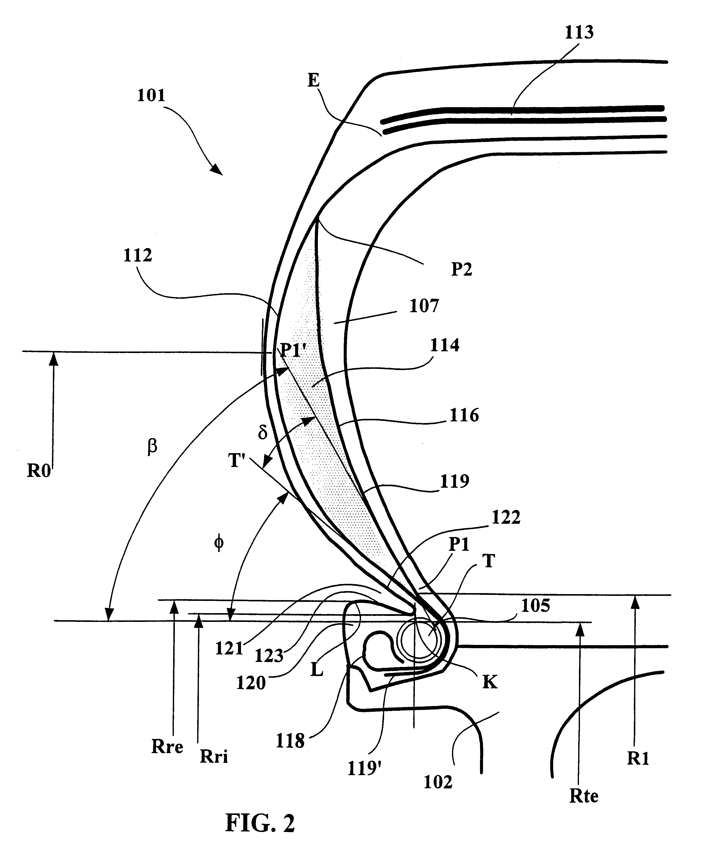 Tire comprising a reinforcing profiled element in at least one sidewall, and tire/rim assembly comprising such a tire